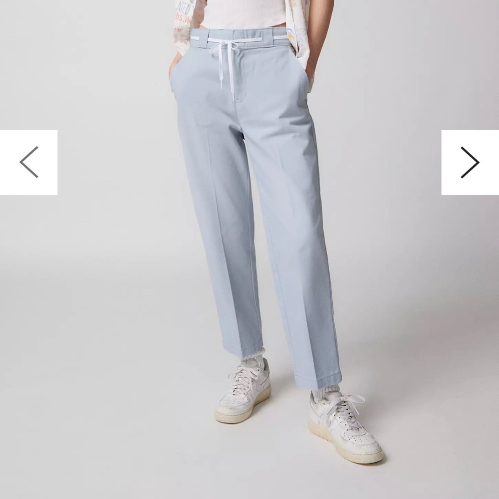 Light Blue Dickies Urban Outfitters UO exclusive high waist ankle pants